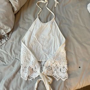 White halter top